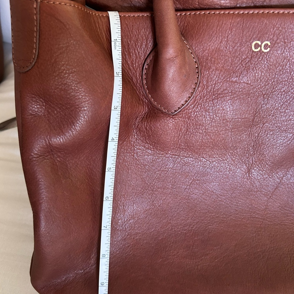Mark & Graham Brown Leather Tote Classic Design - Picture 8 of 10